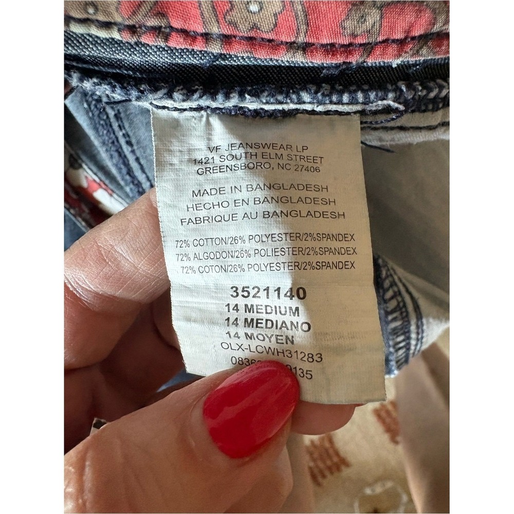 Lee One True Fit Dark Wash Wide Leg Crop Jeans Size 14 - Picture 6 of 6